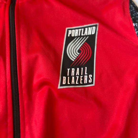 Portland Trail Blazers NBA Track Jacket Men’s Size XXL Red Black Back Logo - Picture 2 of 7